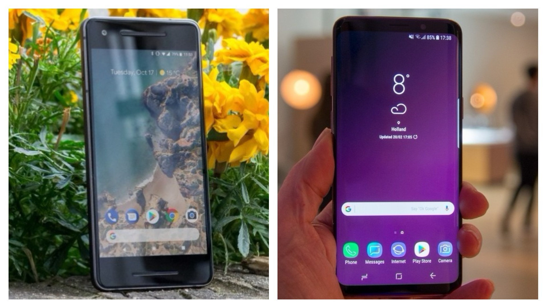 Samsung Galaxy S9 срещу Google Pixel 2: Коя мощност на Android е най -добрата?