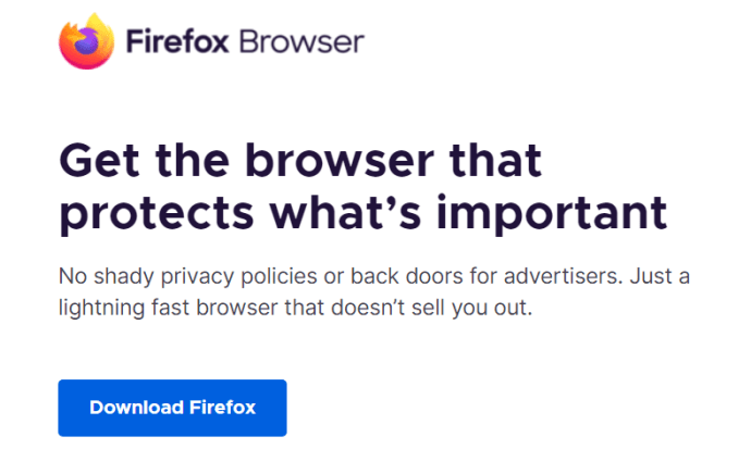 Начална страница на Firefox