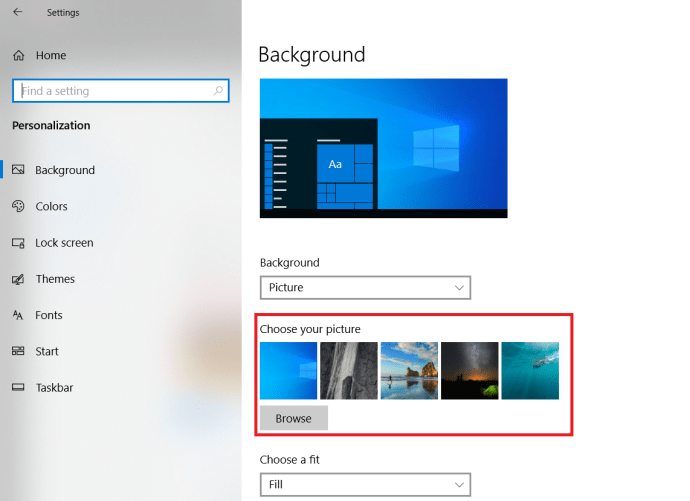 Microsoft Windows 10 Cara menukar Wallpaper - Browse Personalisasi