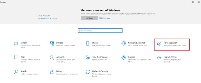 Microsoft Windows 10 Cara menukar Wallpaper - Menu Mula Tetapan