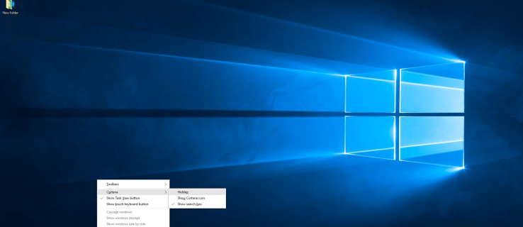 Как да премахнете лентата за търсене и Cortana от лентата на задачите на Windows 10