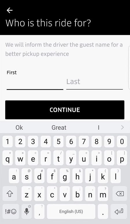 Pesan Uber untuk Orang Lain