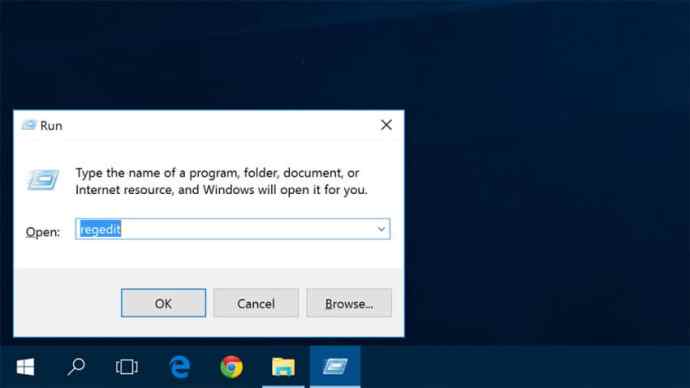 Windows 10 стартирайте regedit